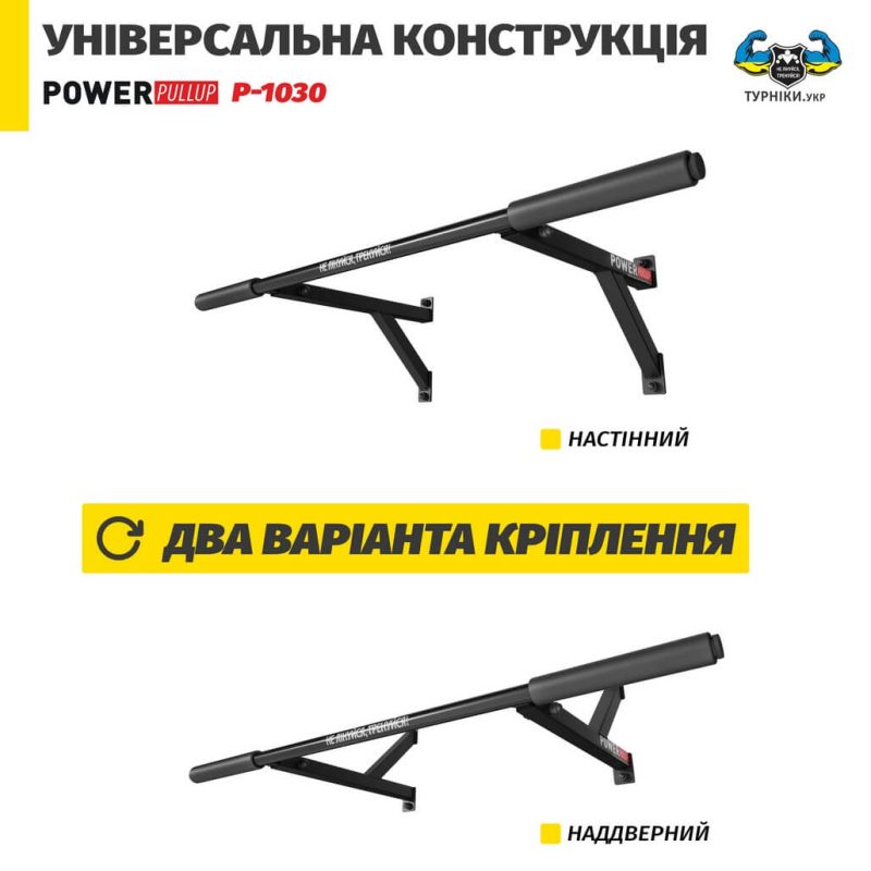 Турник настенный • 2 хвата • PowerPullUp P1030 — фото 6