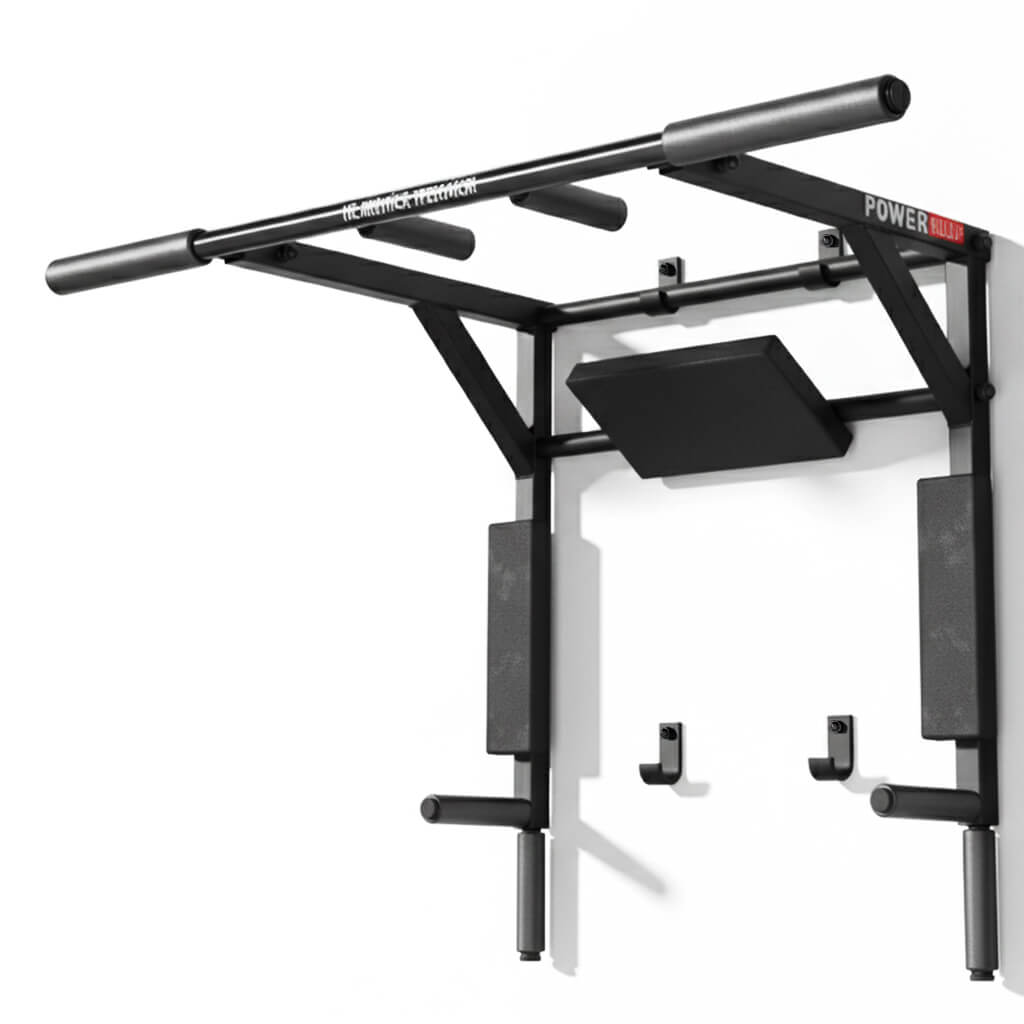 Турник брусья 4в1 с упором для пресса • PowerPullUp P3031