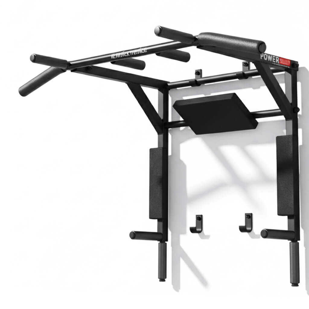 Турник брусья 5в1 с упором для пресса • PowerPullUp P3043